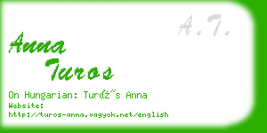 anna turos business card